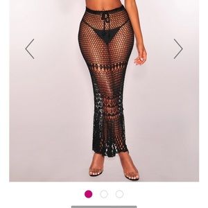Hot Miami styles Crochet Mermaid Cover Up Skirt